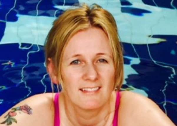 Tracey Highton, who swam 100 lengths in honour of her son Jon-Jo, to raise money for Victim Support
