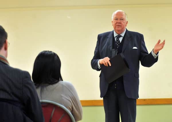 Lord Lieutenant of Lancashire Charles Shuttleworth attends a special gathering to give thanks to residents and business owners who have shown their support over the past four months after the floods, hosted by The Community Foundation for Lancashire at Whalley Village Hall.