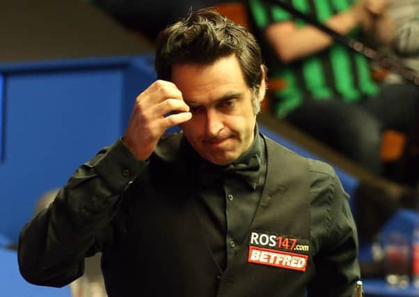 Ronnie O'Sullivan pictured at the Crucible Theatre this week