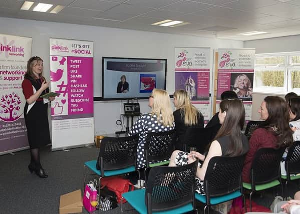 Jackie Speight adresses the EVAs networking event