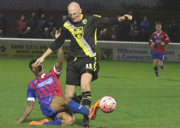 Kevin Ellison pictured during the FA Cup defeat to Dagenham in November