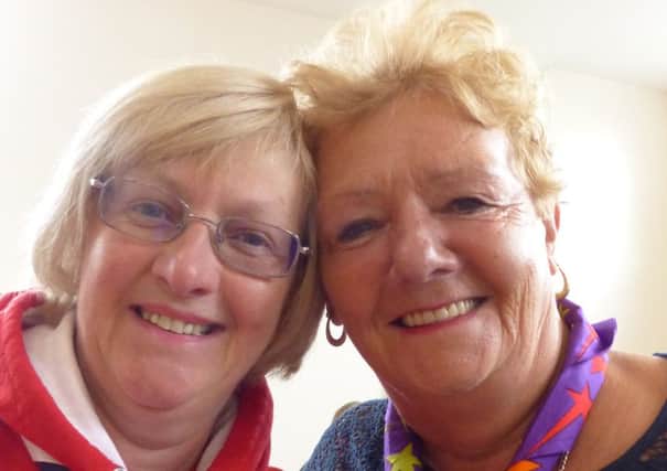 Lesley Thomas (left) with charity founder, Sue Hayward