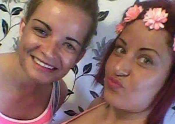 Samie Johnson with her younger sister Carlie