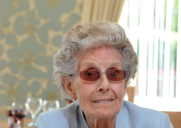 Photo Neil Cross
Louisa Park celebrating her 100th birthday at Churchbrook House, Penwortham
