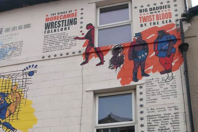 The new 'A Morecambe Sporting Life' artwork includes pro wrestling.