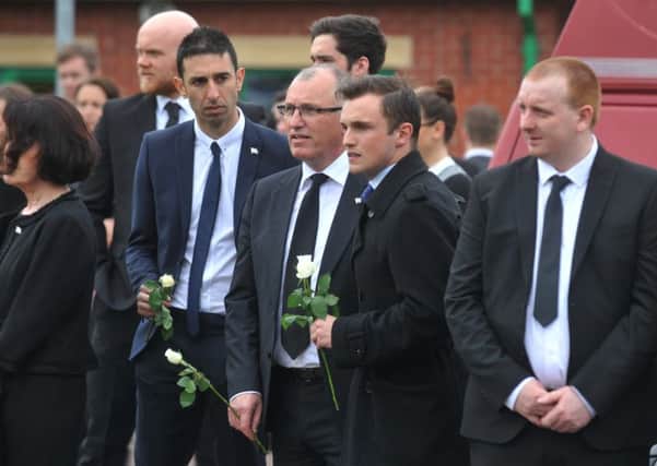 Friends and family attend the funeral of Yianni Hadjigeorgiou, who died aged 25 while studying in Sheffield.