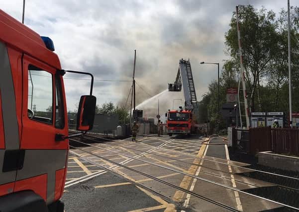The scene of the fire