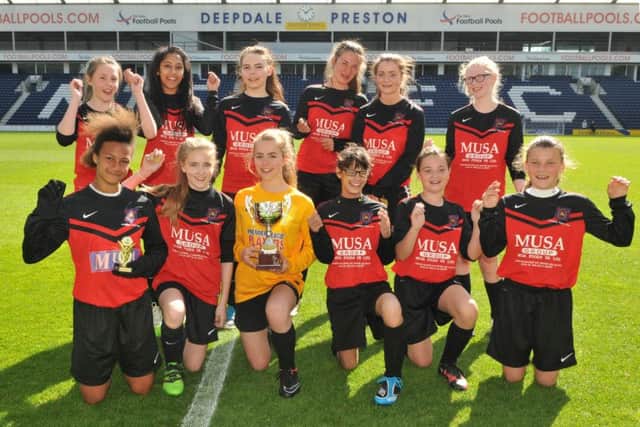 Archbishop Temple Under-14s girls with the Dixon Cup