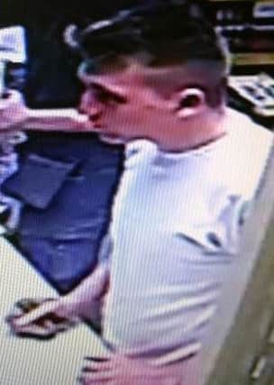 Police want to speak to this person after cash was taken from a man's wallet at Savoy Timber in Preston on May 8.