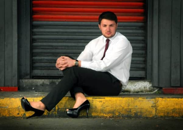 Lancashire Evening Post reporter Mark White tries wearing high-heels for the day in the office