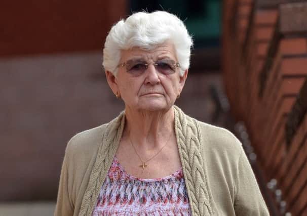 Ann Diggles, 81, leaves Preston Crown Court.