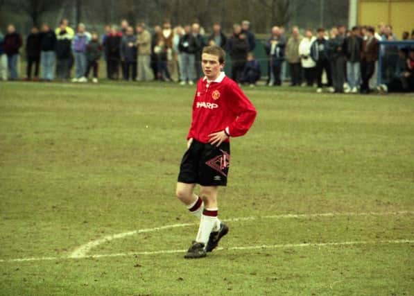 Adrian Doherty in action for Manchester United