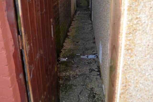 The alleyway off Fishwick Parade, Preston, where Steve Whitney was stabbed