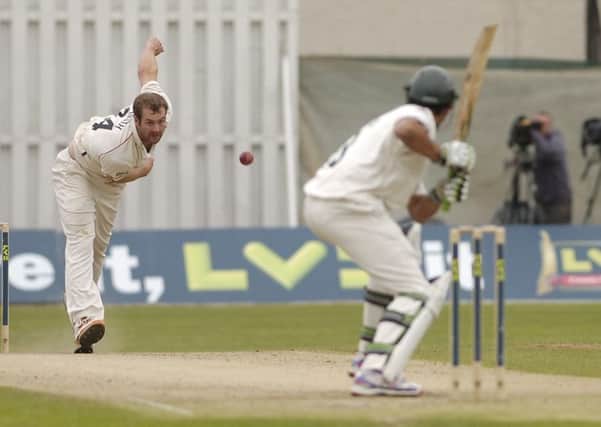 Lancashire v Worcestershire at Blackpool Cricket Club.  Pictured is Tom Smith.
