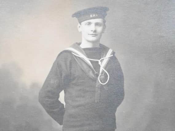 James Thomas, of Preston, pictured circa 1915 when he ran away to join the Navy