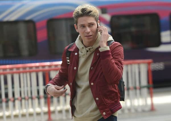 Joey Essex arrives at Preston train station with film crew ahead of the arrival of Boris Johnson and his vote leave campaign. June 1 2016