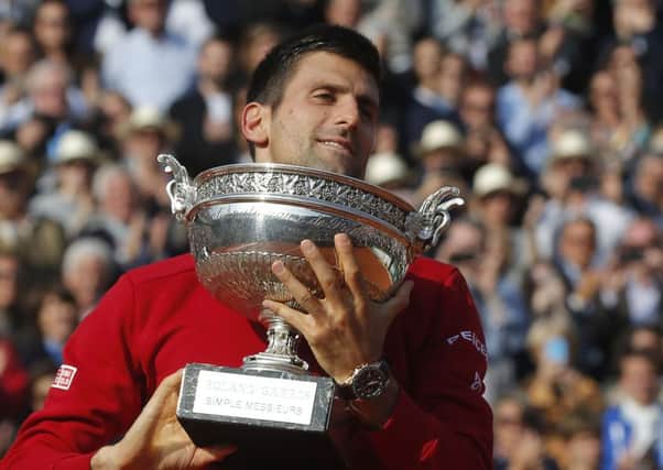 Novak Djokovic with the trophy