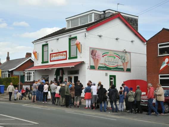 Queues outside Frederick's, in Bolton Road, Chorley