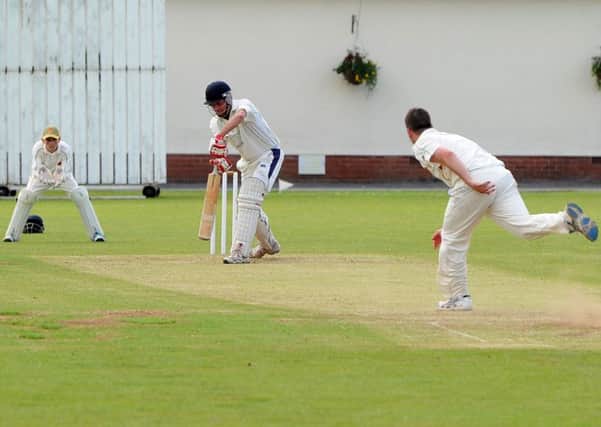 Cricket action from the Leyland, batting, v Chorley game at Fox Lane, Leyland. Leyland captain David Makinson. Picture by Paul Heyes, Saturday June 04, 2016.