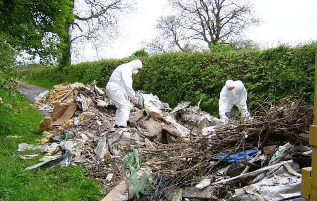 An example of fly-tipping in the Ribble Valley
