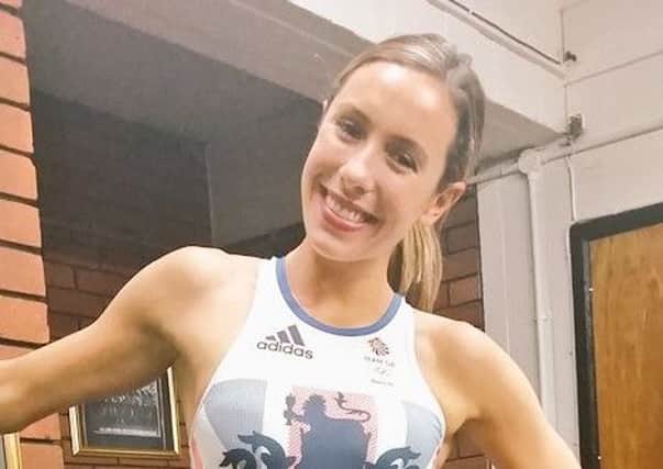 Samantha Murray models the officlal Team GB Rio Olympics kit