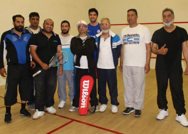 Competitors at the Chorley Hackney and Private Hire Drivers Squash event. Pic Wasim Khan