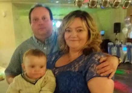 Ayshea Plumb with Matthew Blincoe and their 12 month old son Harry.