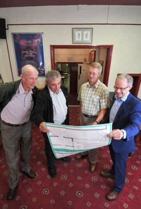 Photo Neil Cross
George Mackin, architect, right with Alex Tagg, Dennis Yardley and PatrickBracewell of the Preston Playhouse  fundraising team who have beengiven Â£30k funding to improve access in the foyer