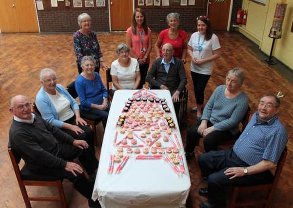 Chorley's Foreget Me Not group made a Blackpool Tower out of cupcakes