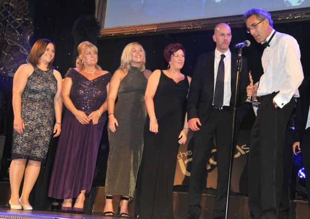 BIBAs awards from the Blackpool Tower ballroom.
Cleanall Services win the Excellence in Customer Service award.   PIC BY ROB LOCK
11-9-2015