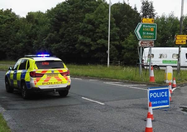Police closed the road following the serious crash