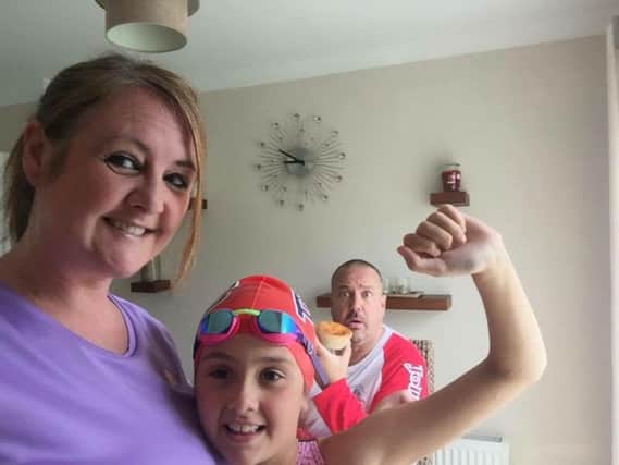 Mum Claire Burns, 40, daughter Ellie Burns, 9, and dad Nick Burns, 46, from Chorley, are all making separate fundraising efforts to raise cash for twins with cerebral palsy.