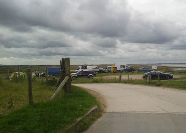 The scene at Middleton Sands after a body was found on June 21.