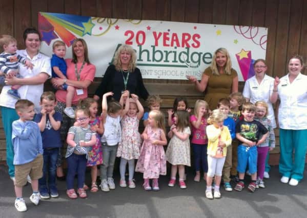 Ashbridge pupils and staff celebrate being voted LEP Nursery of the Year