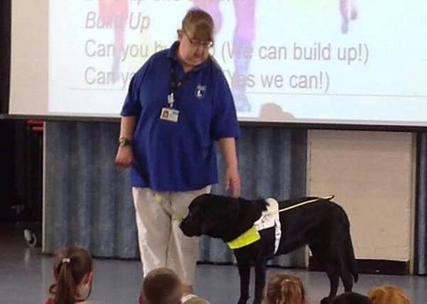 Cheryl Johnson with her Guide Dog Thelma