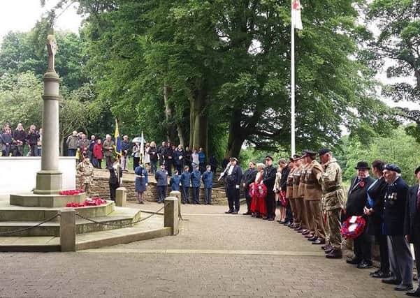 The re-dedication of Chorley's war memorial in Astley Park, Chorley.
Picture by Stuart Clewlow