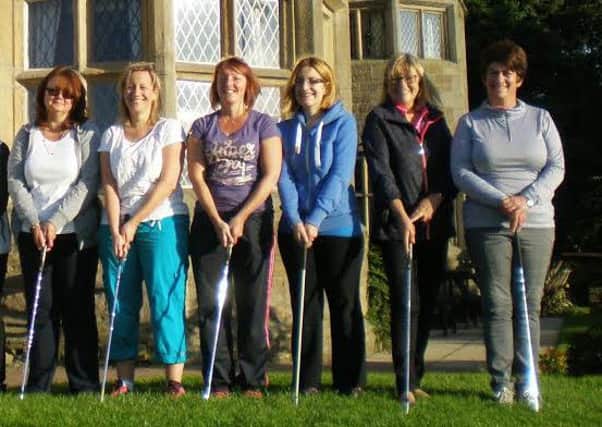 Coach Lora Fairclough (extreme right) with the latest beginners