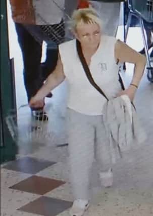 This woman is being sought by Lancashire Police after an incident where an elderly woman was the victim of a theft at Morrisons in Chorley.