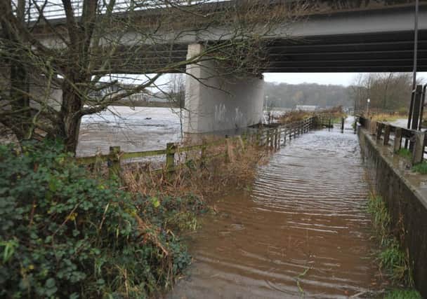 Photo Neil Cross
The River Ribble at 	Samlesbury overflows near the Brockholes nature reserve