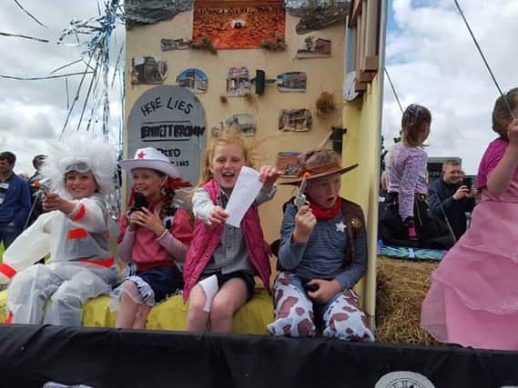 Winners of Cockerham Field Day float - Back to the Future