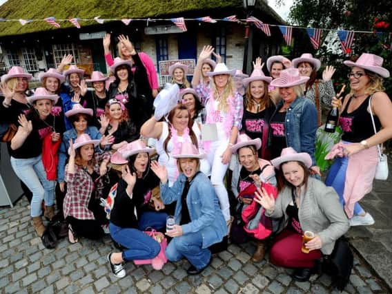 A hen party get into the spirit