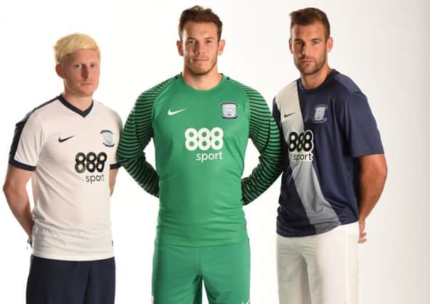 Ben Pringle, Chris Maxwell and Tommy Spurr model PNE's new kits