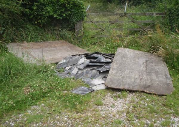 Asbestos dumped on Darkinson Lane in Lea, Preston