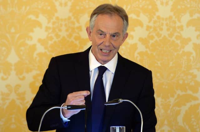 Tony Blair responded to the Chilcot report during a press conference at Admiralty House, London, See letters