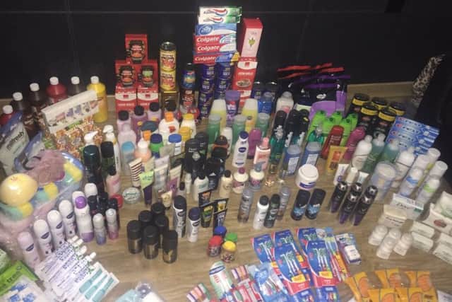 Miss Junior Preston Elli Westwood has donated a hoard of toiletries to the Foxton Centre