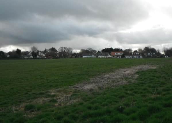Land off Garstang road in Barton, where Wainhomes wants to build 72 homes.  View south across site from north western corner
