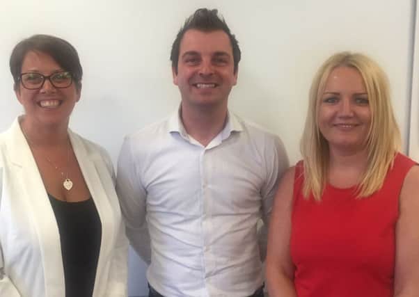 L-R Nicola Parkinson, development director at Jigsaw Training, Paul Carmichael, head of learning and development at Compass Group, Jo Bradford, national qualifications manager at Compass Group