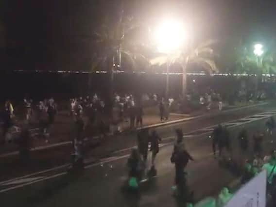 People flee after the attack in Nice (harp_detectives/Twitter/PA)