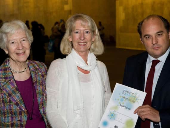 Ruth Lowe with Ben Wallace MP and Alison Cox MBE, founder of CRY