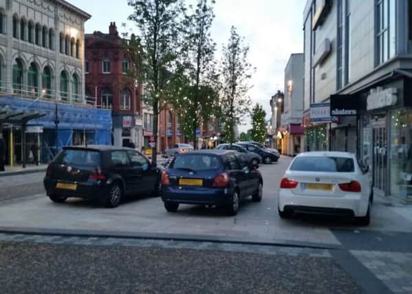 Picture tweeted by Preston councillor Drew Gayle saying: "Growing problem parking on shared space, need to address."
